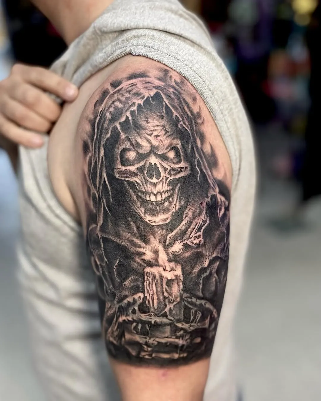 Mandala tattoo by Kylie Lesko at Dreamers Ink Studio in Westville, IL