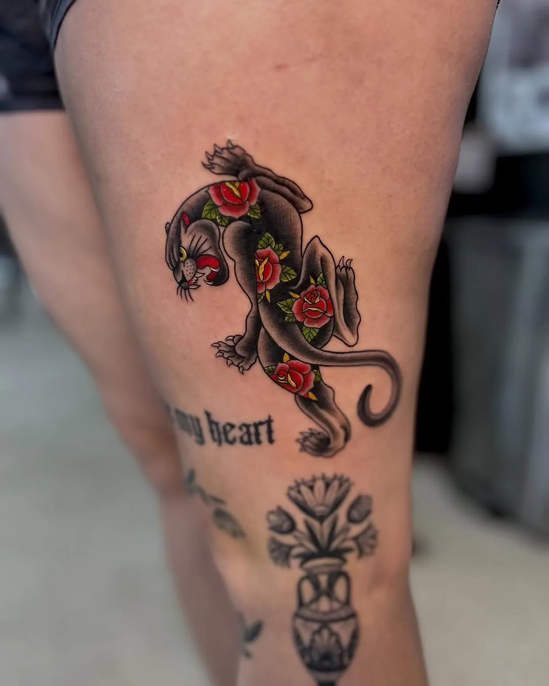 American Traditional tattoo by Paige Thornsbrough at Dreamers Ink Studio in Westville, IL