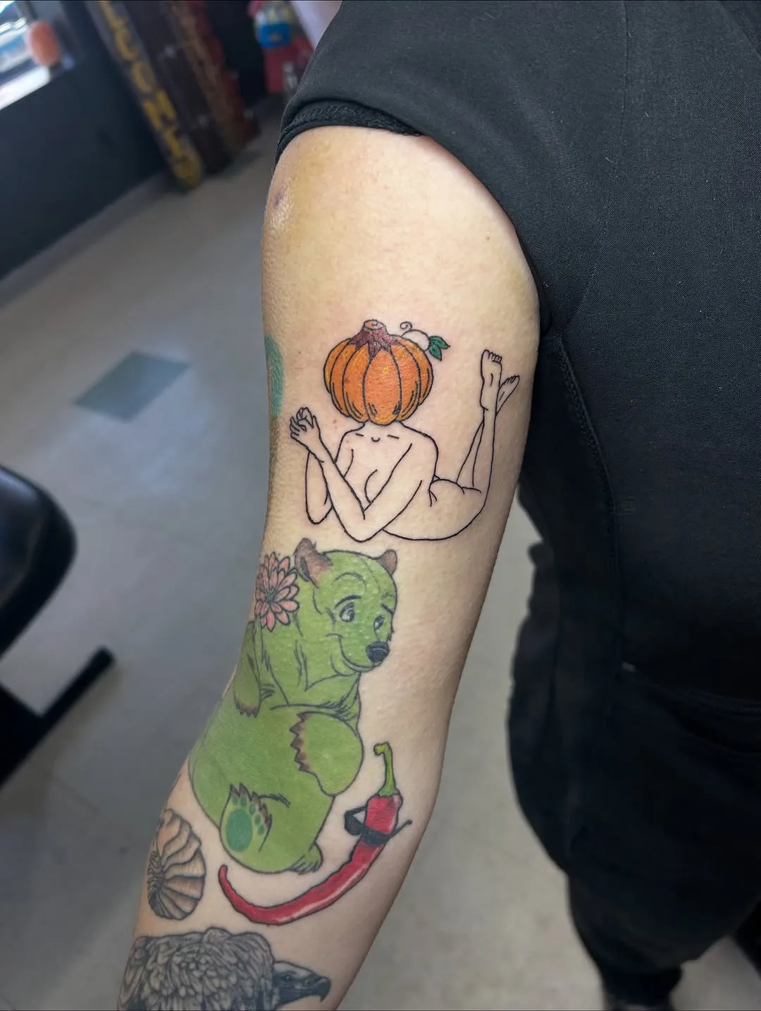 Plants tattoo by Emma Luth at Dreamers Ink Studio in Westville, IL