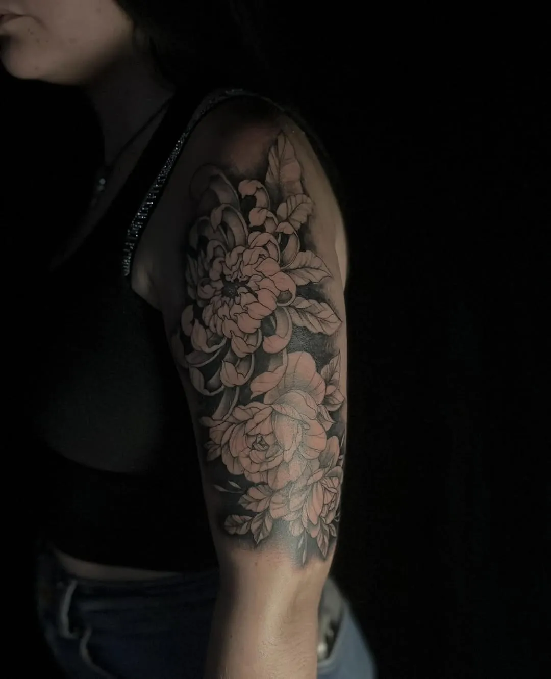 Black & Gray tattoo by Paige Thornsbrough at Dreamers Ink Studio in Westville, IL
