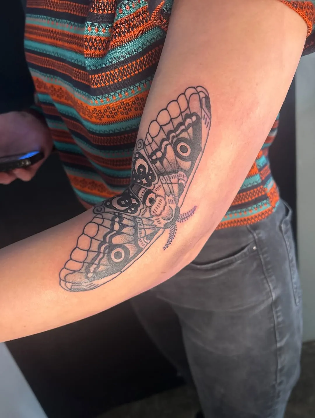 Script tattoo by Emma Luth at Dreamers Ink Studio in Westville, IL