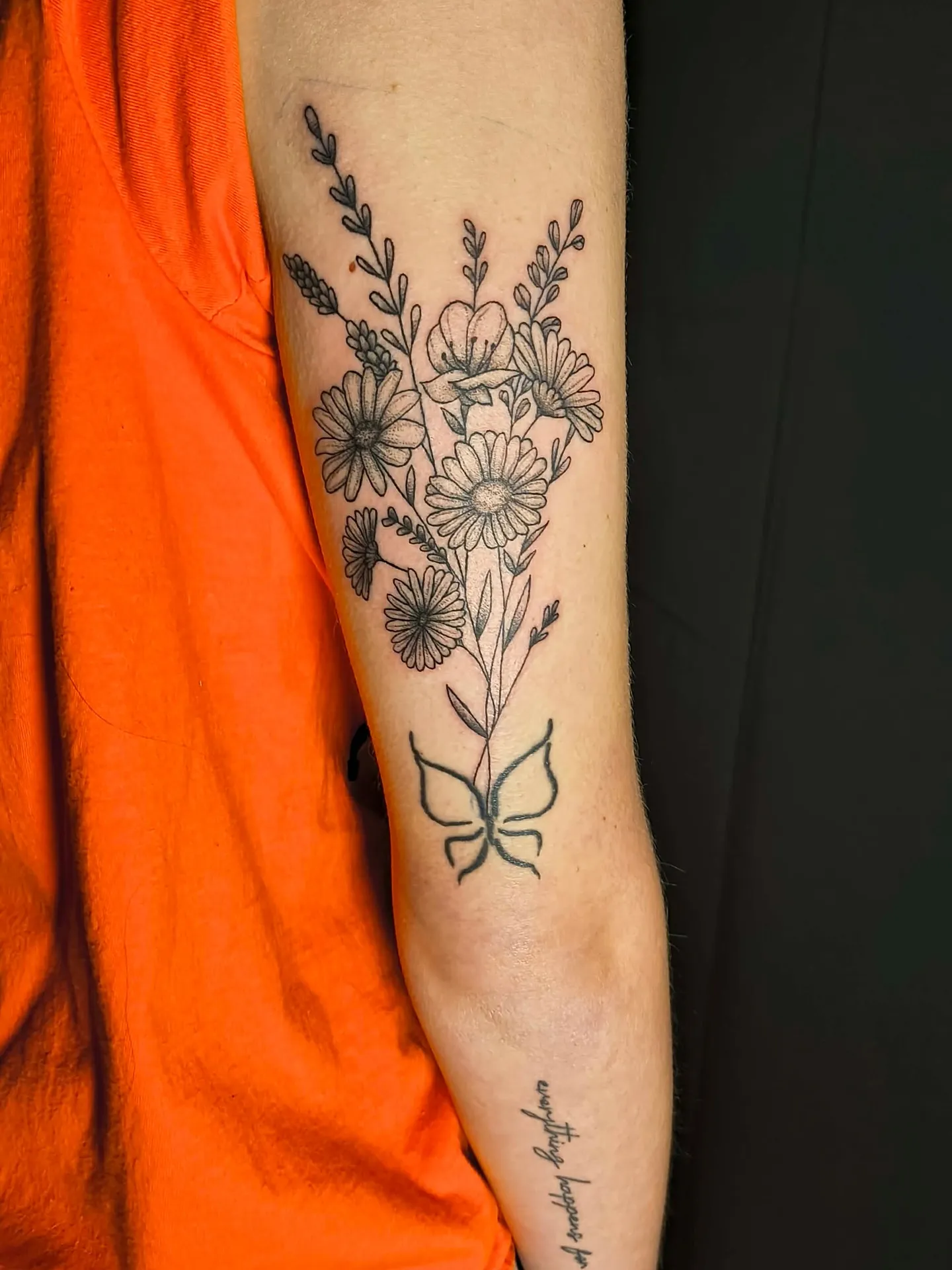 Anime-Inspired tattoo by Hailey Brooks at Dreamers Ink Studio in Westville, IL