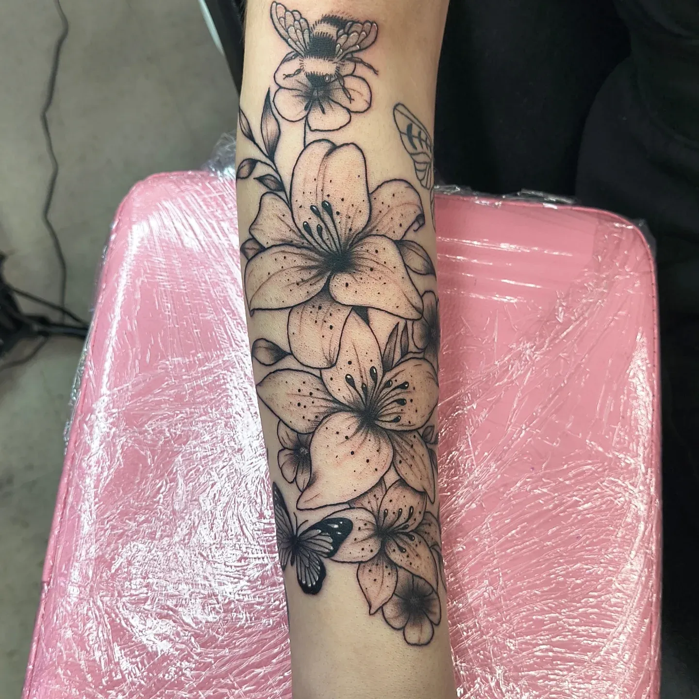 Stipple & Pointillism tattoo by Hailey Brooks at Dreamers Ink Studio in Westville, IL