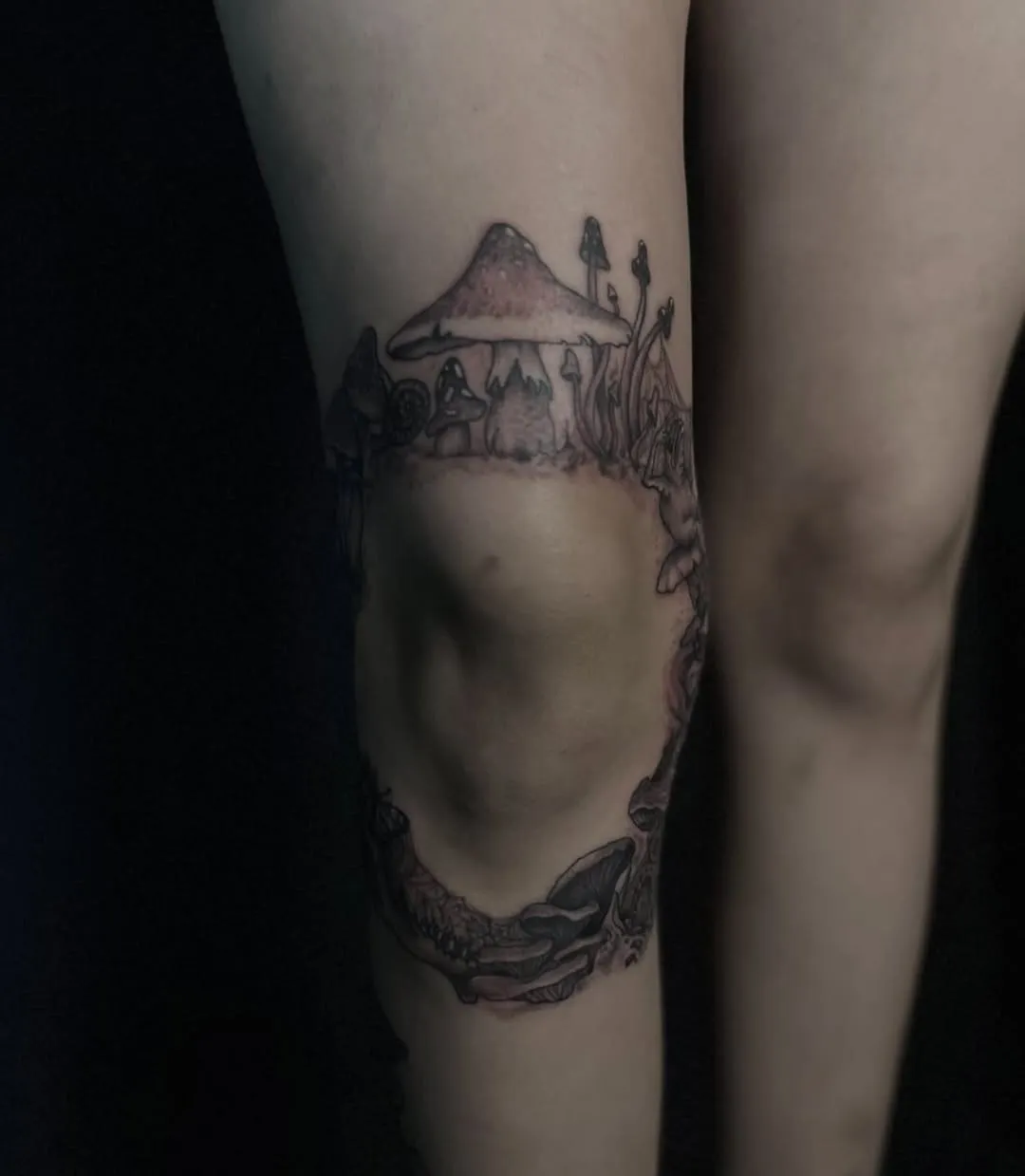 Black & Gray tattoo by Paige Thornsbrough at Dreamers Ink Studio in Westville, IL