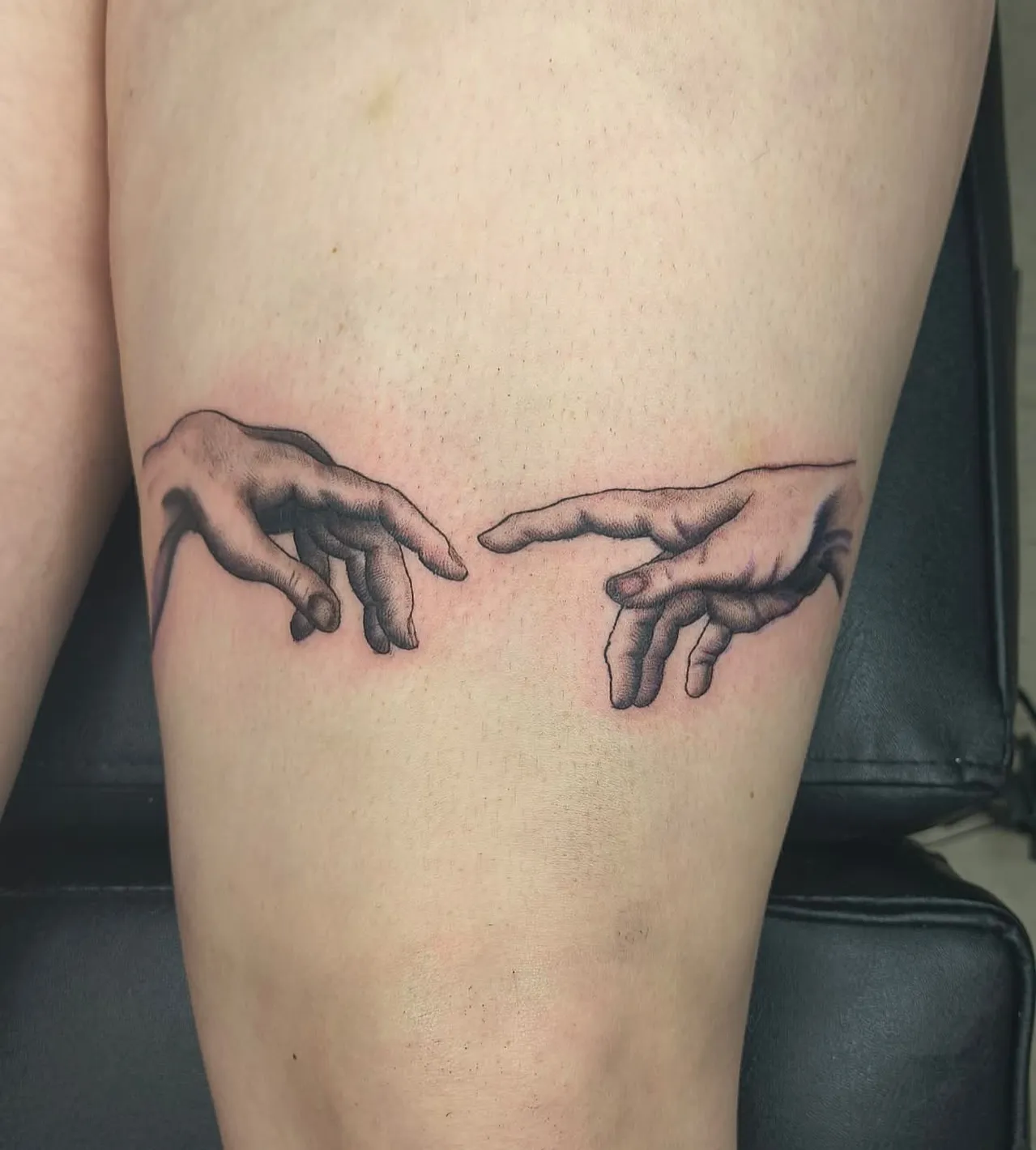 Anime-Inspired tattoo by Hailey Brooks at Dreamers Ink Studio in Westville, IL
